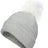 Pacific Headwear Faux Fur Pom Beanie - Pacific Headwear P604K SILVER/WHITE OS