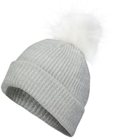 Pacific Headwear Faux Fur Pom Beanie - Pacific Headwear P604K SILVER/WHITE OS
