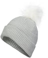Pacific Headwear Faux Fur Pom Beanie - Pacific Headwear P604K SILVER/WHITE OS