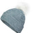 Pacific Headwear Faux Fur Pom Beanie - Pacific Headwear P604K STORM/WHITE OS