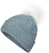 Pacific Headwear Faux Fur Pom Beanie - Pacific Headwear P604K STORM/WHITE OS