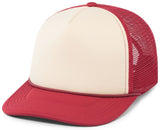 Pacific Headwear Foamie Fresh Trucker Cap - Pacific Headwear P782 KHAKI/DARK RED/DARK RED OS