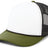 Pacific Headwear Foamie Fresh Trucker Cap - Pacific Headwear P782 WHITE/BLACK/MOSS OS