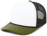 Pacific Headwear Foamie Fresh Trucker Cap - Pacific Headwear P782 WHITE/BLACK/MOSS OS