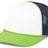 Pacific Headwear Foamie Fresh Trucker Cap - Pacific Headwear P782 WHITE/NAVY/NEON GREEN OS