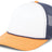 Pacific Headwear Foamie Fresh Trucker Cap - Pacific Headwear P782 WHITE/NAVY/ORANGE OS