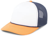 Pacific Headwear Foamie Fresh Trucker Cap - Pacific Headwear P782 WHITE/NAVY/ORANGE OS