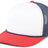 Pacific Headwear Foamie Fresh Trucker Cap - Pacific Headwear P782 WHITE/NAVY/RED OS