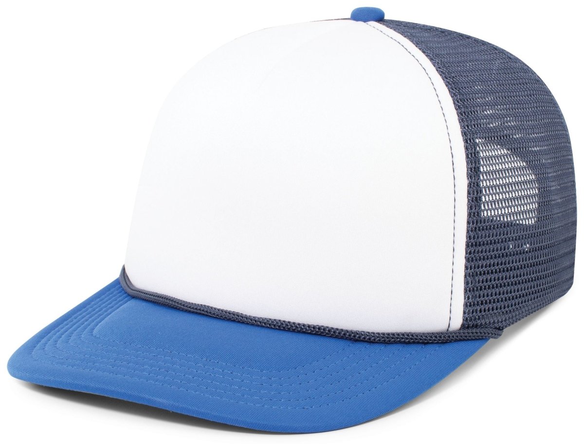 Pacific Headwear Foamie Fresh Trucker Cap - Pacific Headwear P782 WHITE/NAVY/ROYAL OS