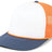 Pacific Headwear Foamie Fresh Trucker Cap - Pacific Headwear P782 WHITE/ORANGE/NAVY OS