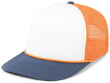 Pacific Headwear Foamie Fresh Trucker Cap - Pacific Headwear P782 WHITE/ORANGE/NAVY OS