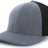Pacific Headwear Heather Trucker PacFlex Cap - Pacific Headwear P405 GREY HEATHER/BLACK S/M