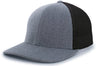 Pacific Headwear Heather Trucker PacFlex Cap - Pacific Headwear P405 GREY HEATHER/BLACK S/M