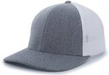 Pacific Headwear Heather Trucker PacFlex Cap - Pacific Headwear P405 GREY HEATHER/WHITE S/M