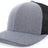 Pacific Headwear Heather Trucker Snapback Cap 110C GH/BK/GH OS