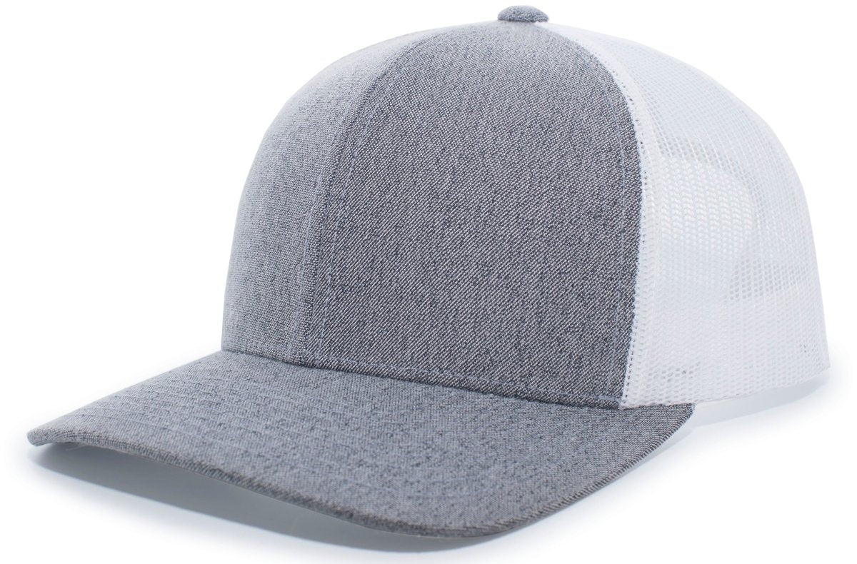 Pacific Headwear Heather Trucker Snapback Cap 110C GHWHGH OS