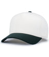 Pacific Headwear HERITAGE 5 - PANEL SNAPBACK CAP - Pacific Headwear P814 VINTAGE WHITE/DARK GREEN OS