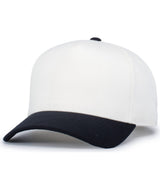 Pacific Headwear HERITAGE 5 - PANEL SNAPBACK CAP - Pacific Headwear P814 VINTAGE WHITE/NAVY OS