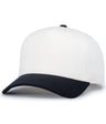 Pacific Headwear HERITAGE 5 - PANEL SNAPBACK CAP - Pacific Headwear P814 VINTAGE WHITE/NAVY OS