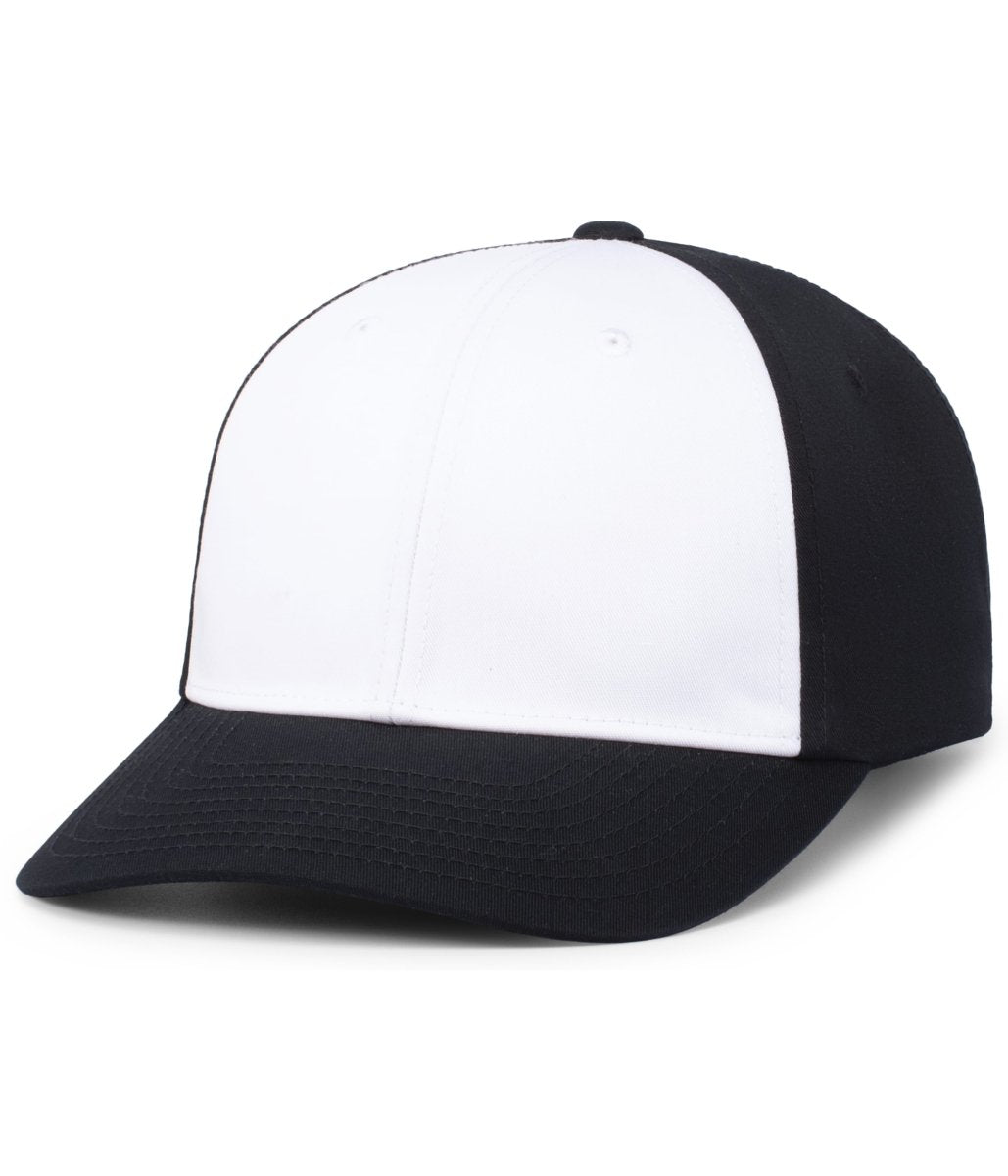 Pacific Headwear Hybrid Snapback Dad Cap - Pacific Headwear P208 WHITE/BLACK/BLACK OS
