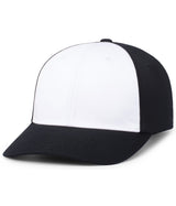 Pacific Headwear Hybrid Snapback Dad Cap - Pacific Headwear P208 WHITE/BLACK/BLACK OS