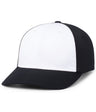 Pacific Headwear Hybrid Snapback Dad Cap - Pacific Headwear P208 WHITE/BLACK/BLACK OS