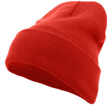 Pacific Headwear Knit Fold Over Beanie 621K RED OS