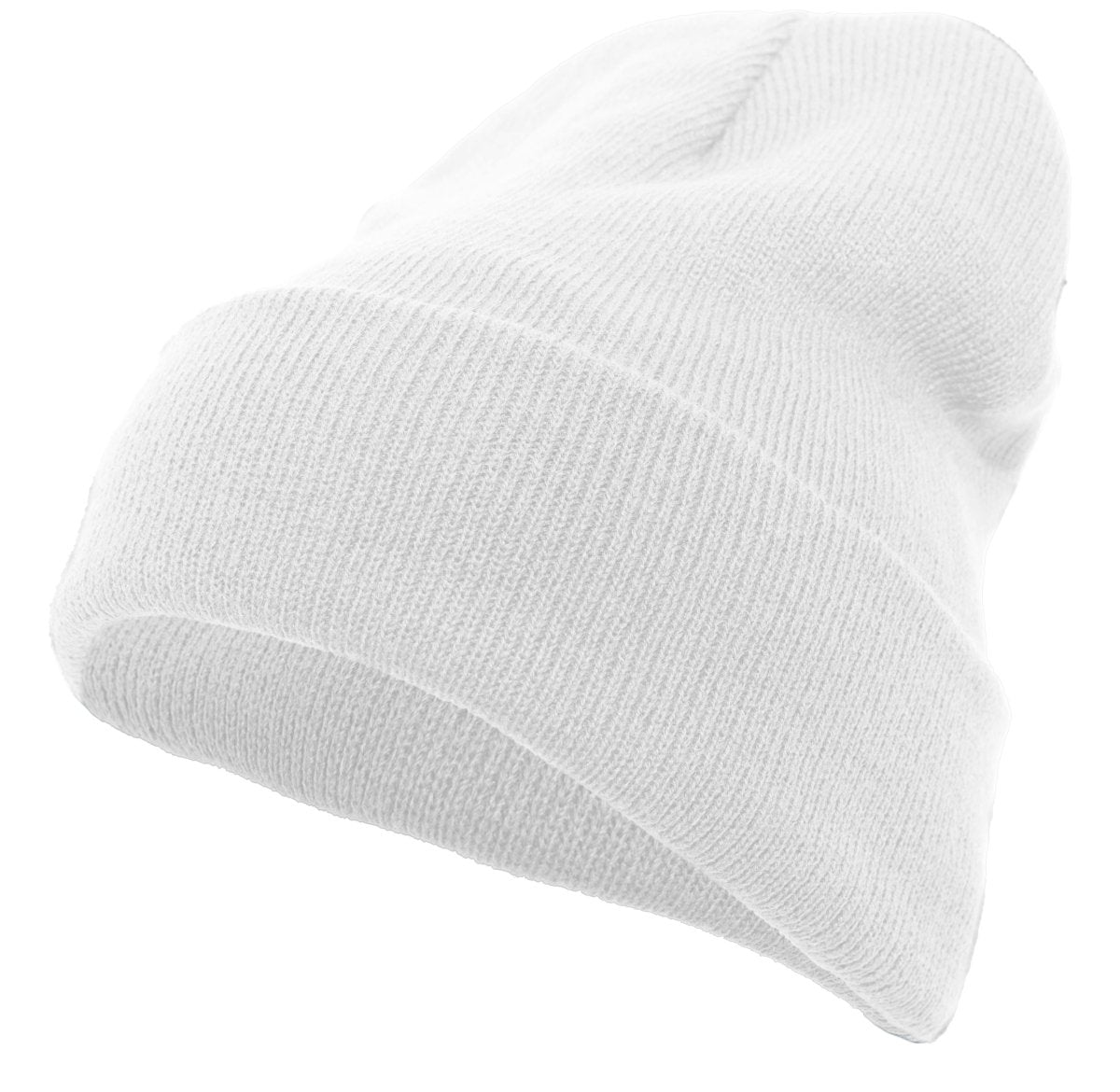 Pacific Headwear Knit Fold Over Beanie 621K WHITE OS