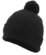 Pacific Headwear Knit Fold Over Pom - Pom Beanie 641K BLACK OS