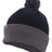 Pacific Headwear Knit Fold Over Pom - Pom Beanie 641K BLACK/GRAPHITE OS