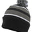 Pacific Headwear Knit Fold Over Pom - Pom Beanie 641K BLACK/GRAPHITE/WHITE OS