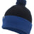 Pacific Headwear Knit Fold Over Pom - Pom Beanie 641K BLACK/ROYAL OS