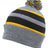 Pacific Headwear Knit Fold Over Pom - Pom Beanie 641K HEATHER/BLACK/GOLD OS
