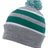 Pacific Headwear Knit Fold Over Pom - Pom Beanie 641K HEATHER/KELLY/WHITE OS