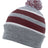 Pacific Headwear Knit Fold Over Pom - Pom Beanie 641K HEATHER/MAROON/WHITE OS