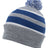 Pacific Headwear Knit Fold Over Pom - Pom Beanie 641K HEATHER/ROYAL/WHITE OS