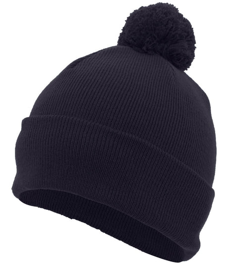 Pacific Headwear Knit Fold Over Pom - Pom Beanie 641K NAVY OS
