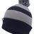 Pacific Headwear Knit Fold Over Pom - Pom Beanie 641K NAVY/SILVER/NAVY OS