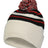 Pacific Headwear Knit Fold Over Pom - Pom Beanie 641K OAT/BLACK/RED OS