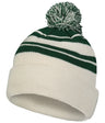 Pacific Headwear Knit Fold Over Pom - Pom Beanie 641K OAT/DARK GREEN OS