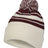Pacific Headwear Knit Fold Over Pom - Pom Beanie 641K OAT/MAROON OS
