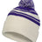 Pacific Headwear Knit Fold Over Pom - Pom Beanie 641K OAT/PURPLE OS