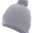Pacific Headwear Knit Fold Over Pom - Pom Beanie 641K SILVER OS