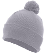 Pacific Headwear Knit Fold Over Pom - Pom Beanie 641K SILVER OS