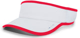 Pacific Headwear LITE ALL - SPORT ACTIVE VISOR 510V WHITE/RED OS
