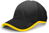 Pacific Headwear Lite Series Active Hook - And - Loop Adjustable Cap 410L BLACK/GOLD OS