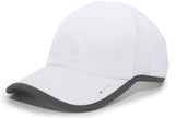 Pacific Headwear Lite Series Active Hook - And - Loop Adjustable Cap 410L WHITE/GRAPHITE OS