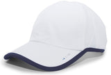 Pacific Headwear Lite Series Active Hook - And - Loop Adjustable Cap 410L WHITE/NAVY OS