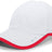 Pacific Headwear Lite Series Active Hook - And - Loop Adjustable Cap 410L WHITE/RED OS