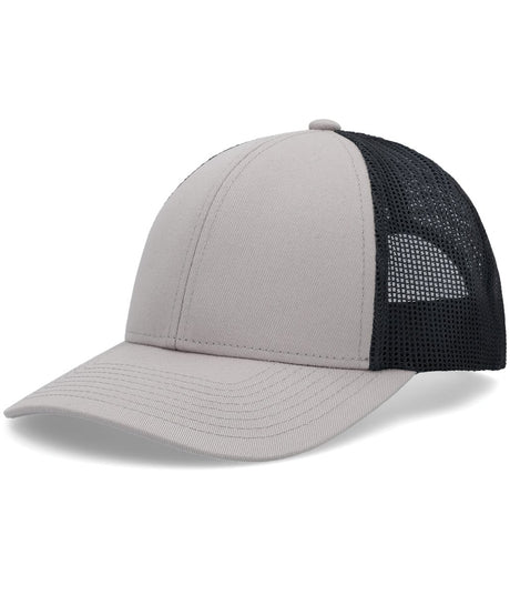 Pacific Headwear Low - Pro Trucker Cap - Pacific Headwear P114 HEATHER GREY/LT CHARCOAL/HEATH YTH